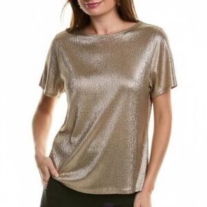 Anne Klein Women’s Short Sleeve Bateau Neckline Blouse